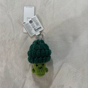 Forever 21 Dark Green Crochet Broccoli Keychain
